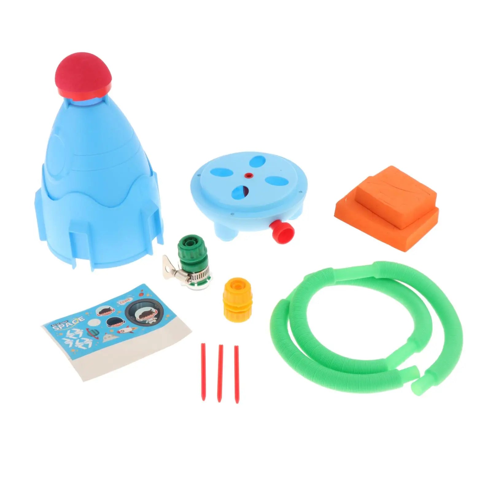 Brinquedo Foguete Giratório com Jato D'Água – Diversão ao Ar Livre para Crianças