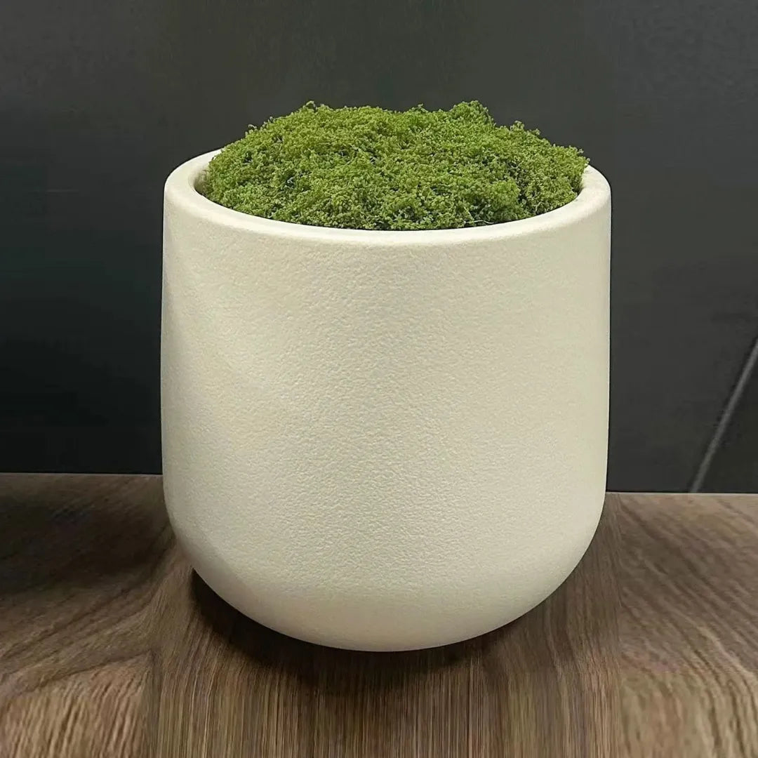 Vaso de Planta Cerâmica Branca Decorativo