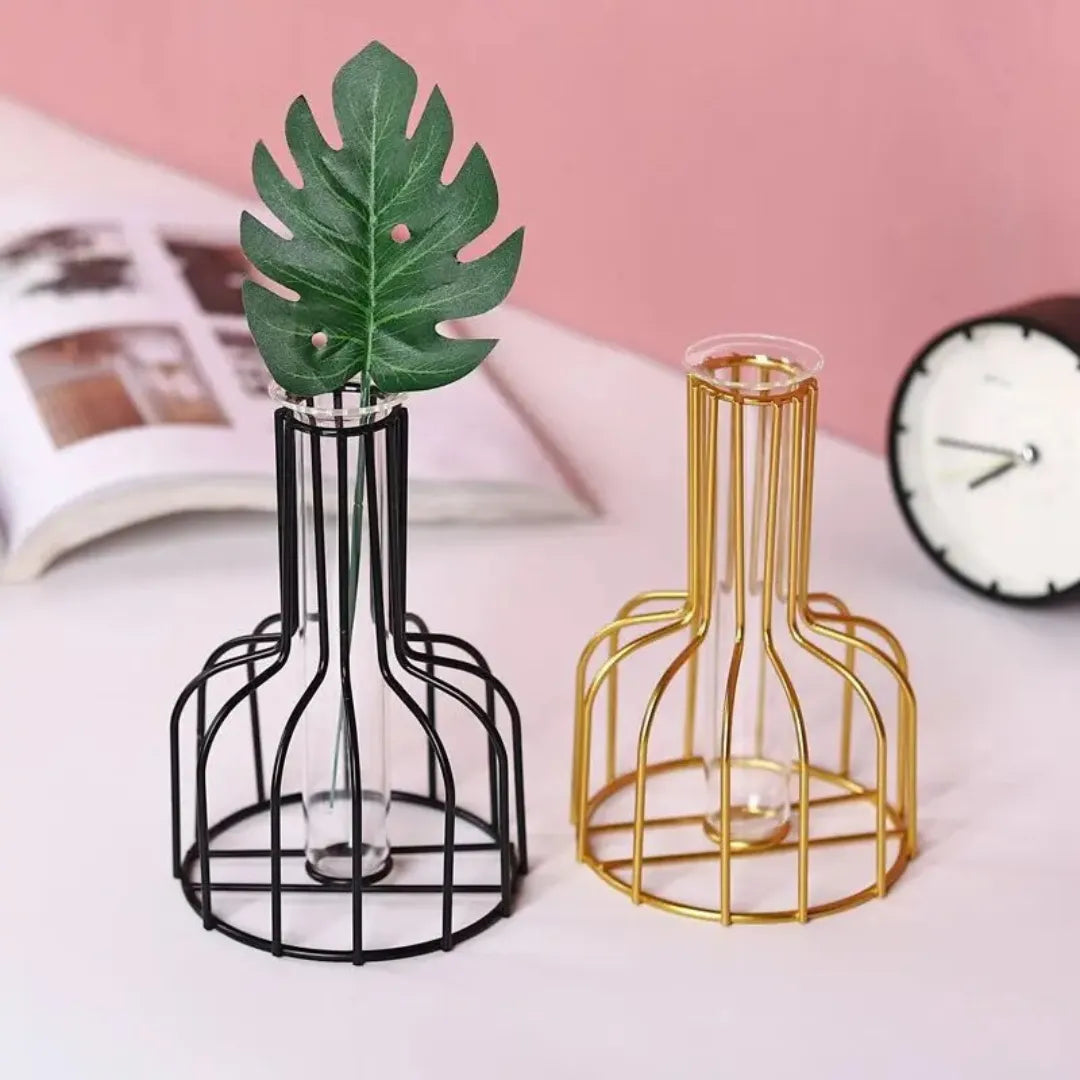 Vaso de Planta Hidropônico de Ferro para Decoração